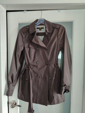 Smart Set Chocolate Brown Double Breasted Trench Coat Size S